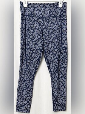 Zyia Active Navy Haystack Light N Tight 7/8 Leggings Size 8/10
